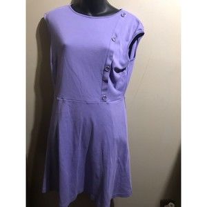 NY & COMPANY LILAC Side Button DRESS Size L